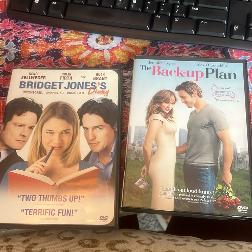 2 DVDs: The Backup Plan and Bridget Jones Diary